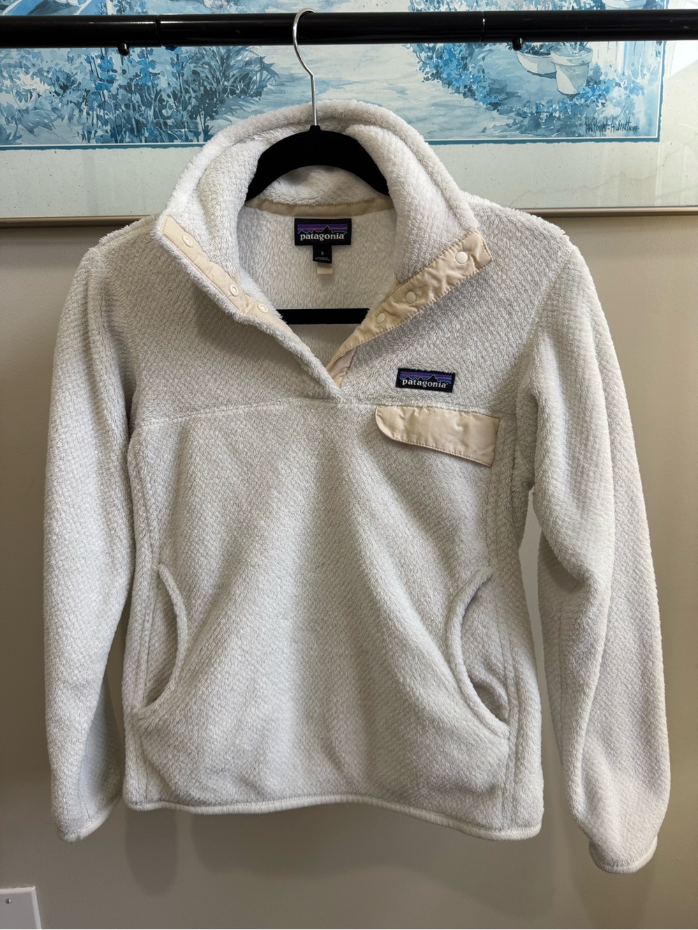Patagonia Cream Women's Snap-Placket Fleece Pullover